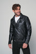 Leather Biker Jacket - Black